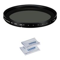Tiffen Filtro ND Variable 82mm 2 a 8 Pasos con 2 Paños de Microfibra