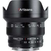 7Artisans Lente Fisheye 7.5mm f/3.5 para Canon EF - 205° Ángulo de Visión, Enfoque Manu