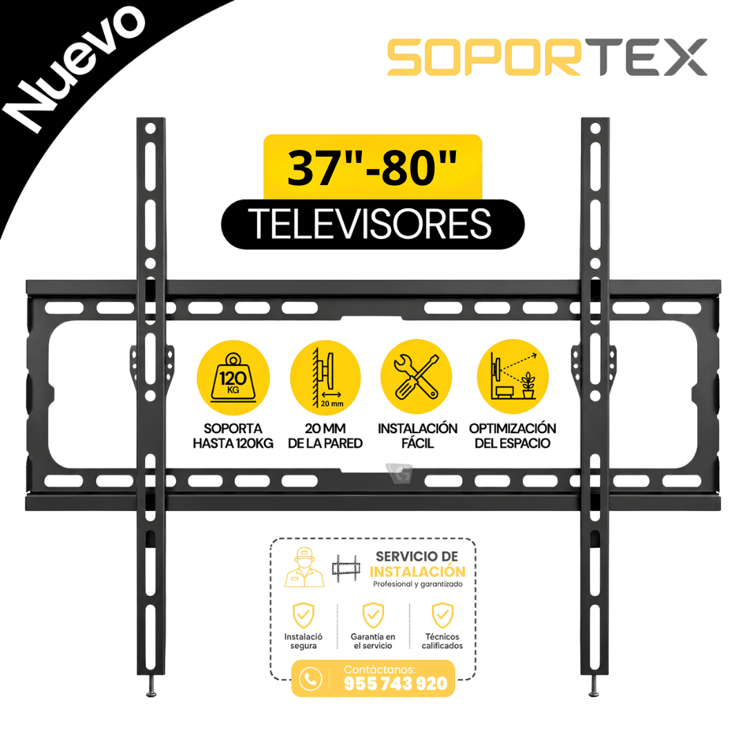 Rack Fijo para TV de 37 a 80 pulgadas Soportex