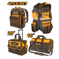 KIT 4 PORTA HERRAMIENTAS INGCO MOCHILA CHALECO MALETÍN BOLSO COS230914
