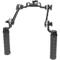 CAMVATE Manijas Duales de 15mm LWS con Extensiones, Rotación 360°, Construcción de Alum