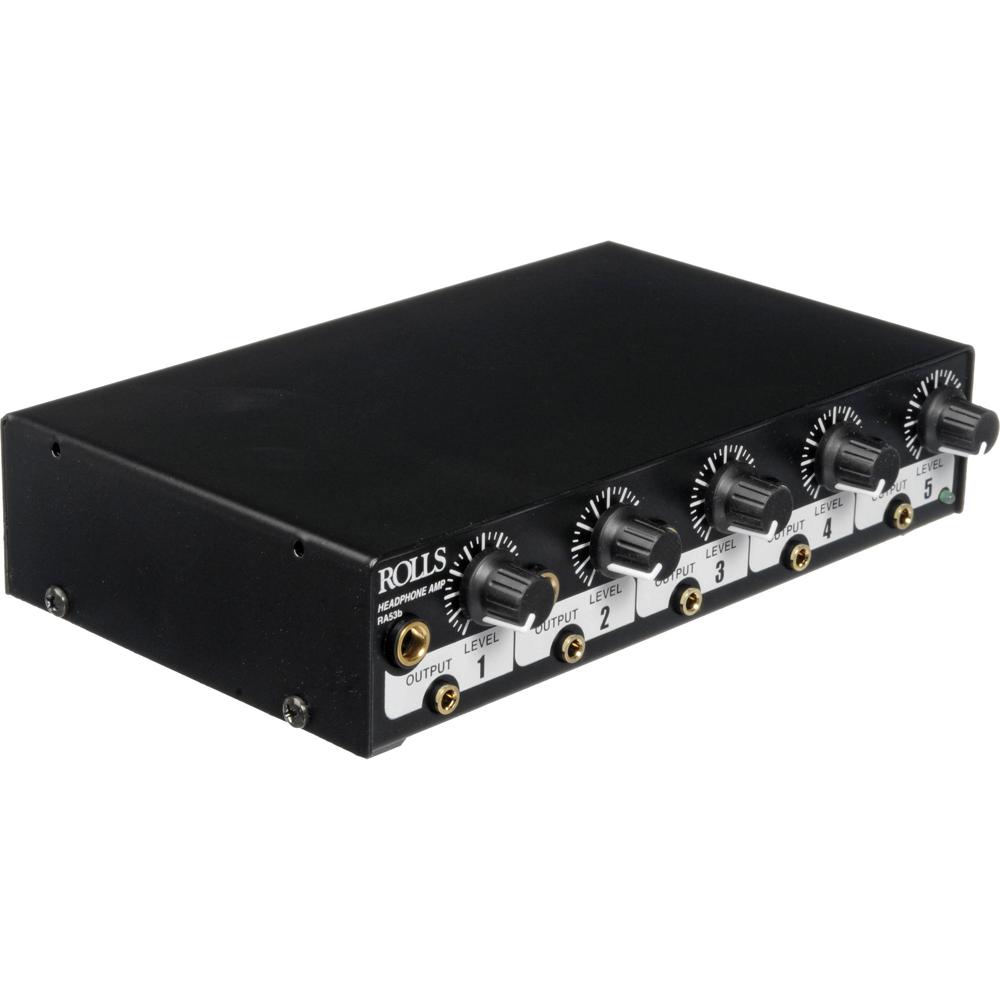 Rolls Amplificador de Auriculares RA53B 5 Canales con Salidas TRS y Mini Estéreo
