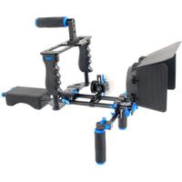 YELANGU D221 Rig de Hombro con Jaula para Cámara y Follow Focus, Compatible con DSLR y Ca