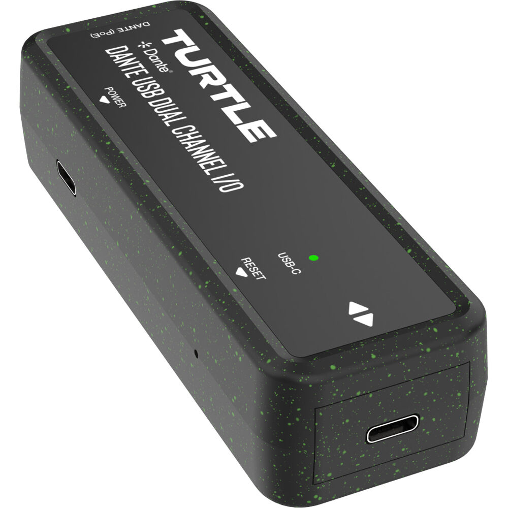 Turtle AV Adaptador USB-C a Dante I/O Dual-Channel - Conversión de Audio 2-Canales, Sopor