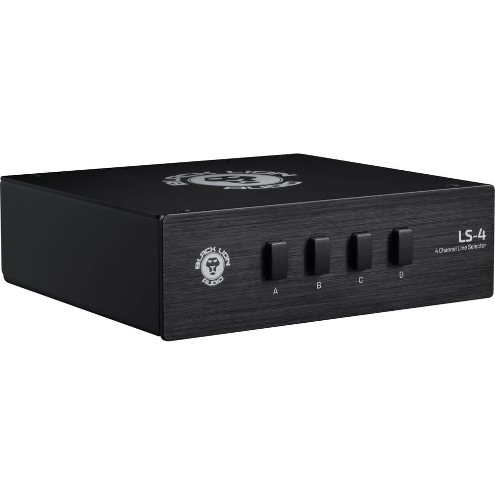 Black Lion Audio LS-4 Selector de Línea Estéreo Pasivo 2-In / 8-Out, Diseño 100% Pasivo