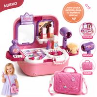 Juguete Maletin Tocador De Maquillaje 2 En 1 Rosado 008-703A