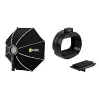 Angler Softbox Octagonal 28"" para Flash en Cámara con Montaje Magnético y Difusor