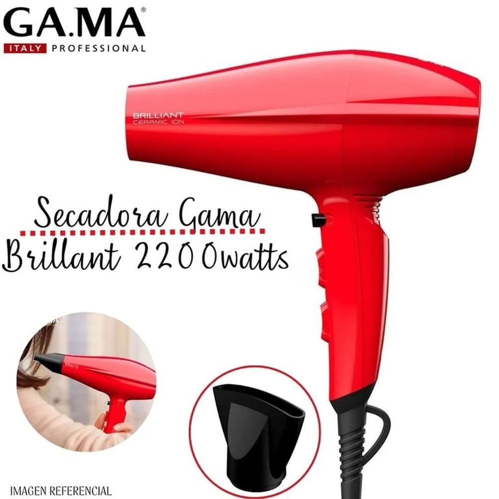 Secadora de Cabello Gama Brillant Ceramic Ion 2200 watts.