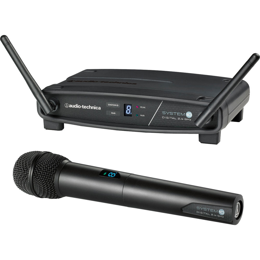 Audio-Technica ATW-1102 Micrófono Inalámbrico Digital de Mano Hypercardioide con Recepto