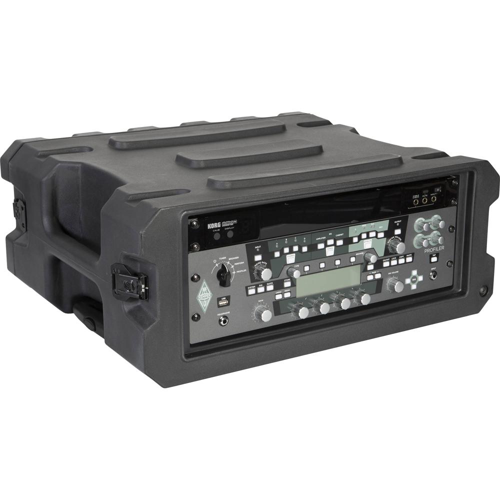 Gator Pro-Series Rack Case 4U 19.25"" Profundidad, Polietileno Roto-Moldeado, Manijas Ergon