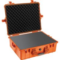 Pelican Estuche 1600 con Espuma (Naranja) - Impermeable, Resistente al Polvo, con Válvula