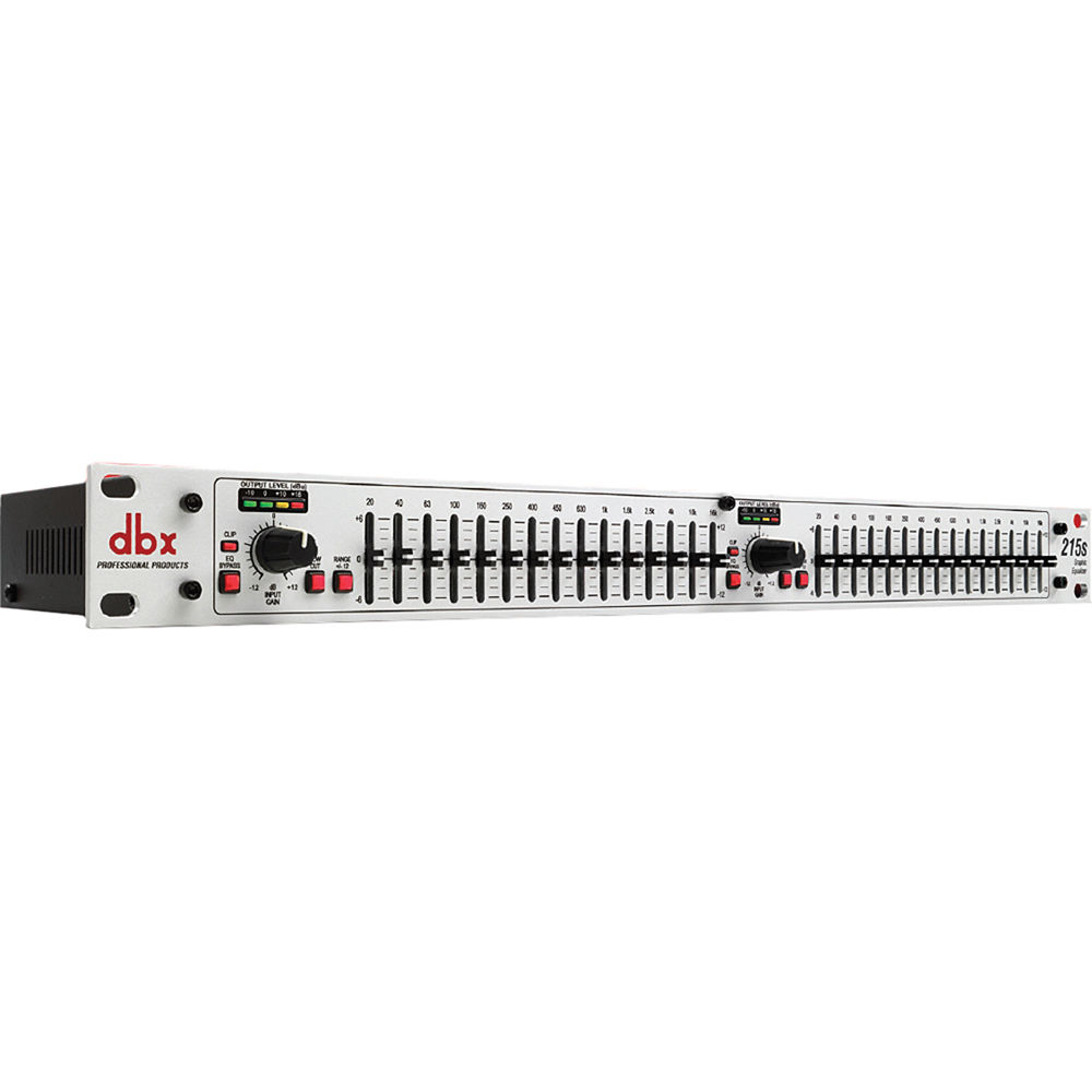 dbx Ecualizador Gráfico 215s - Doble Canal, 15 Bandas, 2/3 Octava, Filtros de Corte Bajo