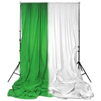 Impact Kit de Sistema de Fondo con Muselinas Blancas y Verde Chroma 10x24'