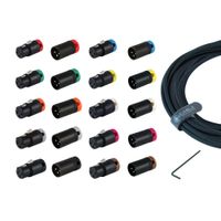 Cable Techniques CT-LP-DIY-BX-10 Set de Cable XLR 3-Pin Low-Profile con 10 Conectores B-Sh