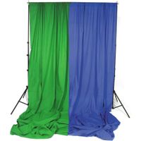 Impact Kit de Sistema de Fondo con Muselinas Chroma Verde y Azul 10x24'