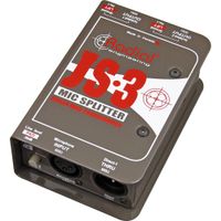 Radial Engineering JS-3 - Divisor de Señal de Micrófono de Tres Vías con Transformadore