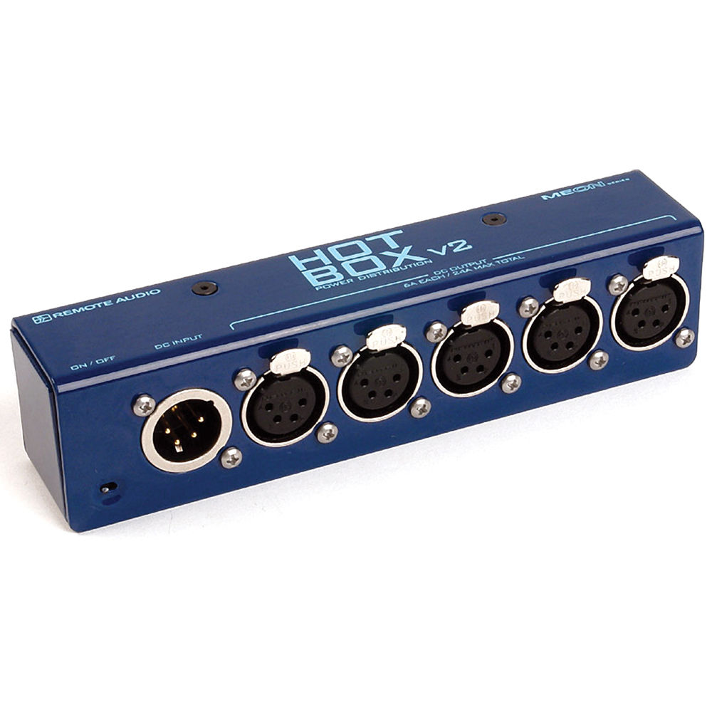 Remote Audio Hot Box v2 Sistema de Distribución de Energía DC, 1 Entrada y 5 Salidas, Pr