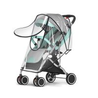 PROTECTOR DE LLUVIA PARA COCHE DE BEBÉ TRANSPARENTE CON AJUSTE