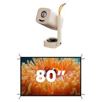 Yaber Proyector Portátil T1 Pro 220 Lúmenes Full HD con Pantalla Plegable de 80""