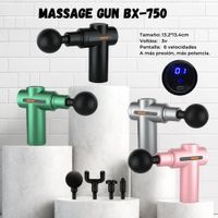 Pistola de Masaje Muscular BX-750 Recargable – 6 Velocidades