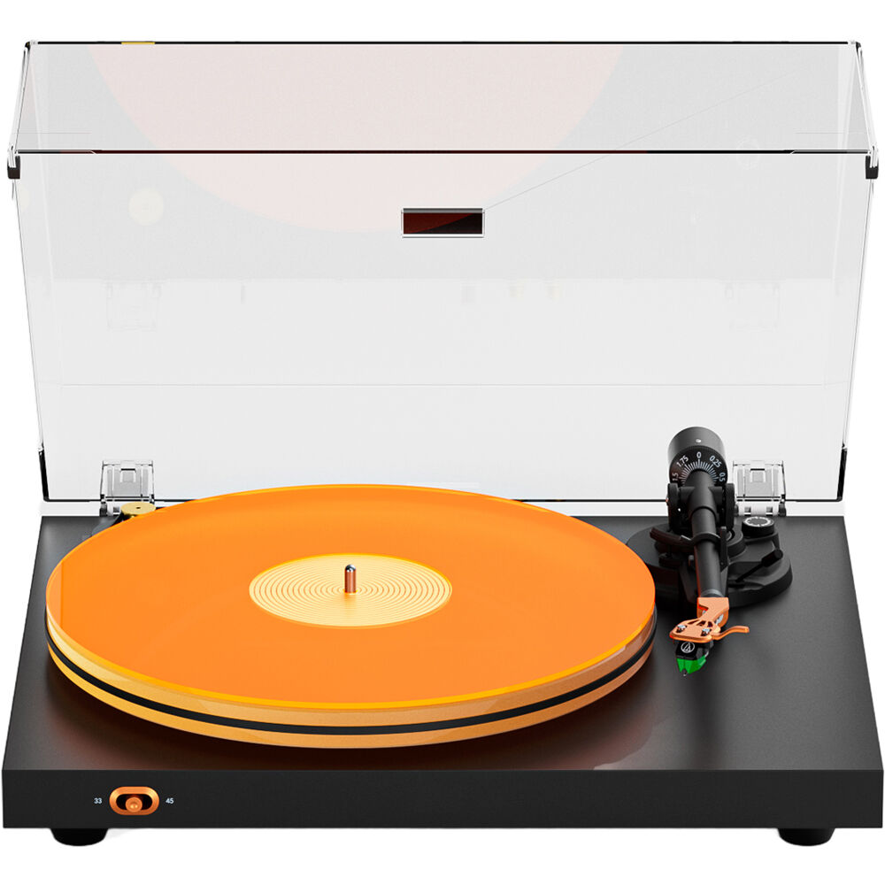 Fosi Audio Tornamesa Manual Luna3 2 Velocidades con Platter Acrílico y Brazo de Aluminio