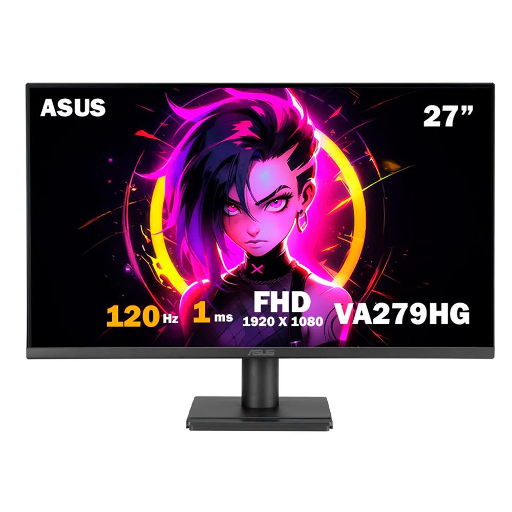 Monitor Plano Gaming Asus VA279HG , 27"" FHD IPS, 120HZ, 1MS, HDMI, VGA