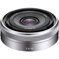 Sony E 16mm f/2.8 Lens - Ultra-Wide Pancake, Apertura f/2.8, Diseño Compacto, Enfoque Int