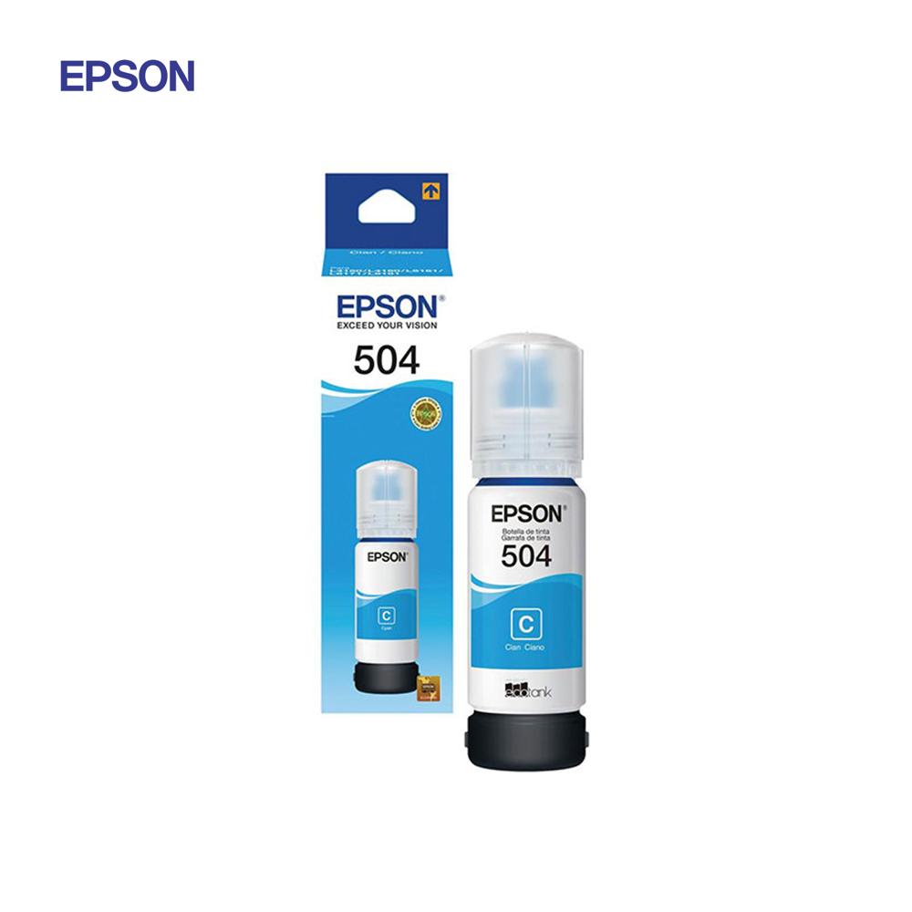 Tinta Epson T504 Azul 70ml Original Alto Rendimiento