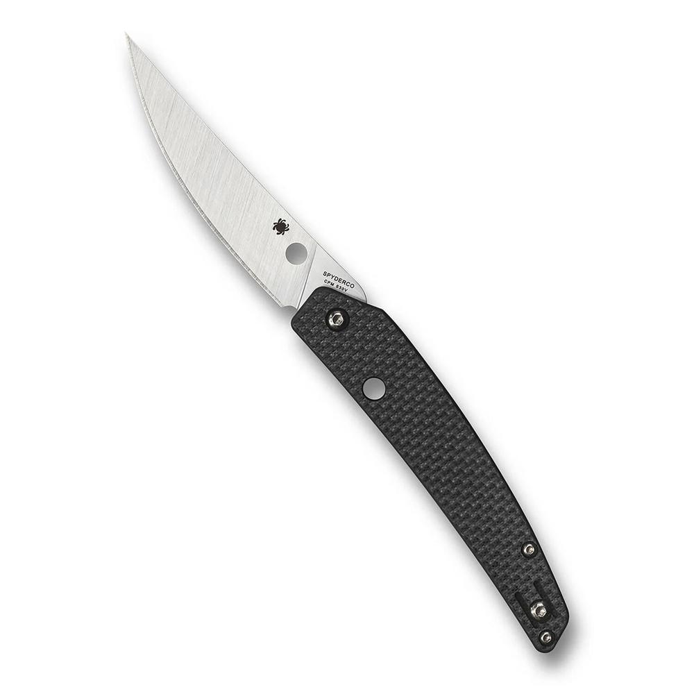 Spyderco Ikuchi Cuchillo Plegable 3.26"" CPM S30V Acero Inoxidable, Mango de Carbono y G-10