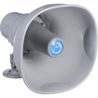 AtlasIED AP-15T Altavoz de Trompeta con Transformador de 25/70.7/100V - 15W, Color Gris