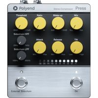 Polyend Press Pedal Compresor Analógico Estéreo con Control de Mezcla y Filtros de Paso