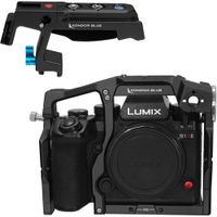 Kondor Blue Cage con Mango Superior para Panasonic Lumix S1R II - Raven Black, Acceso Comp