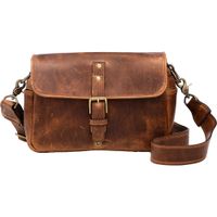 ONA Bowery II Bolsa para Cámara en Cuero Cognac Antiguo, Padded Interior, 5 Bolsillos Ext