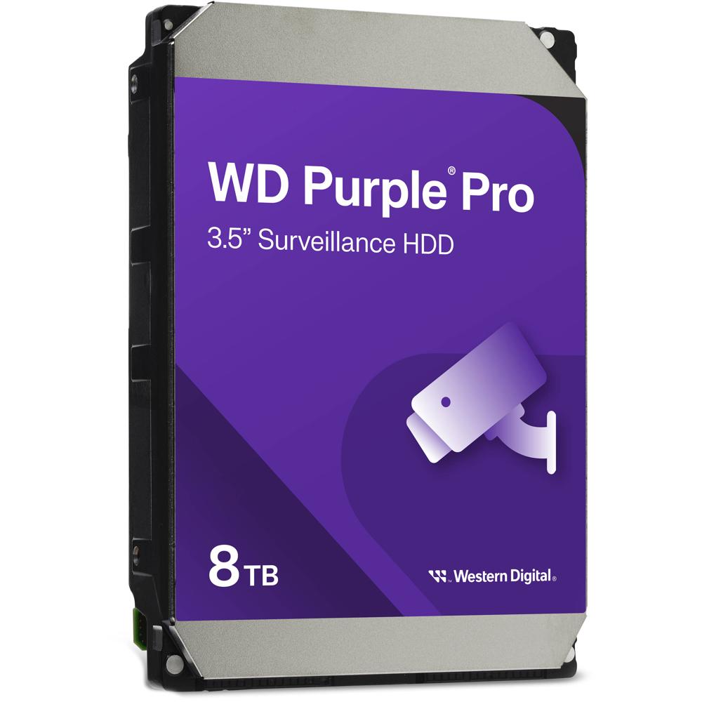 WD Disco Duro Interno de Vigilancia 8TB Purple Pro 7200 rpm SATA III 3.5"" - Soporta hasta