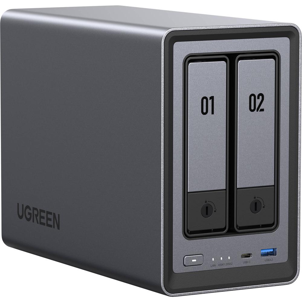 UGREEN NASync DXP2800 Enclosure NAS 2-Bays 76TB, Intel N100, 8GB DDR5, HDMI 4K, 2.5 GbE
