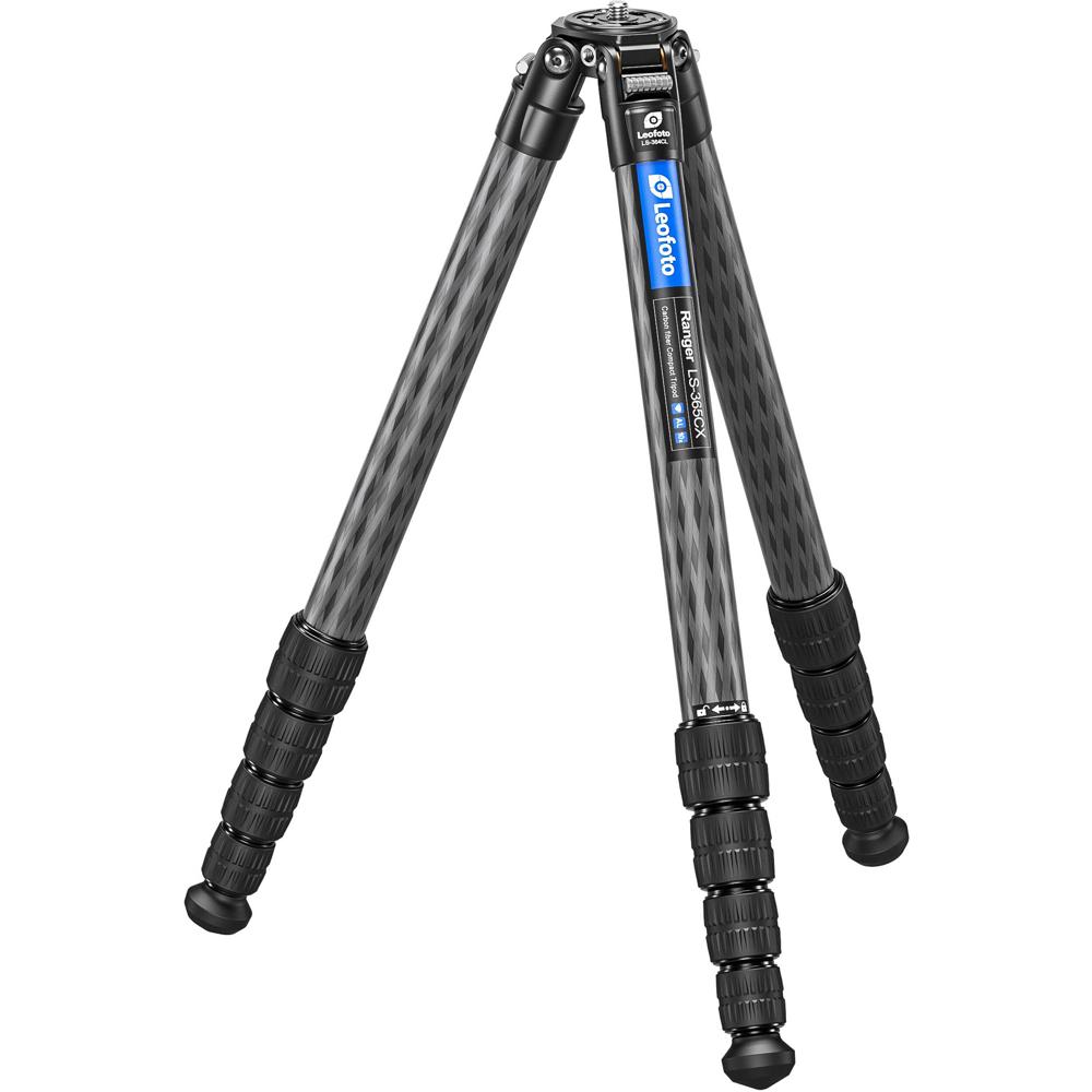 Leofoto Tripode de Carbono LS-365CX - Capacidad de Carga 44 lb, Altura de Trabajo 3.2 a 60