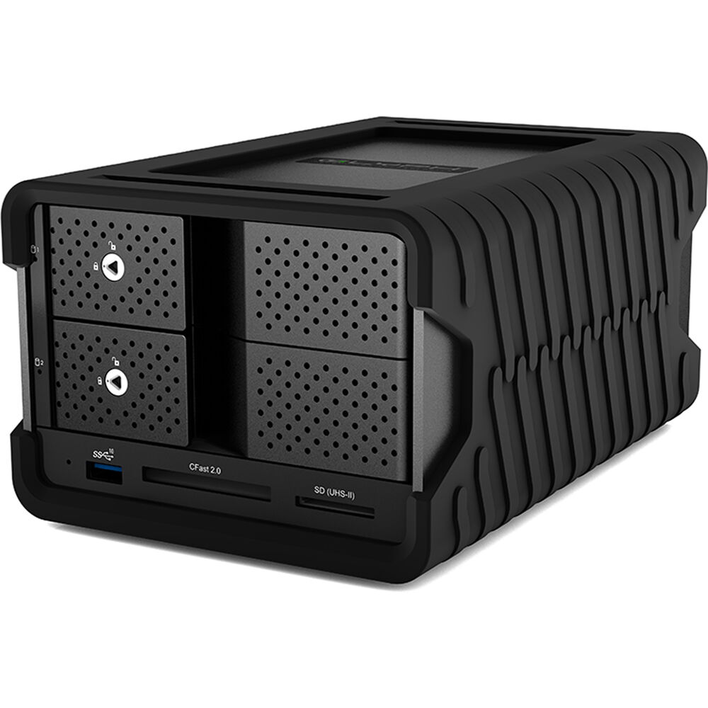 Glyph Technologies Blackbox PRO RAID 24TB - Array RAID de 2 Bahías Thunderbolt 3 con Hub