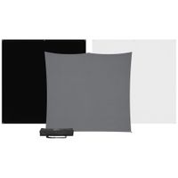 Westcott Kit de Fondos X-Drop Pro 3-Pack 8 x 8' - Incluye Fondos en Blanco, Negro y Gris,