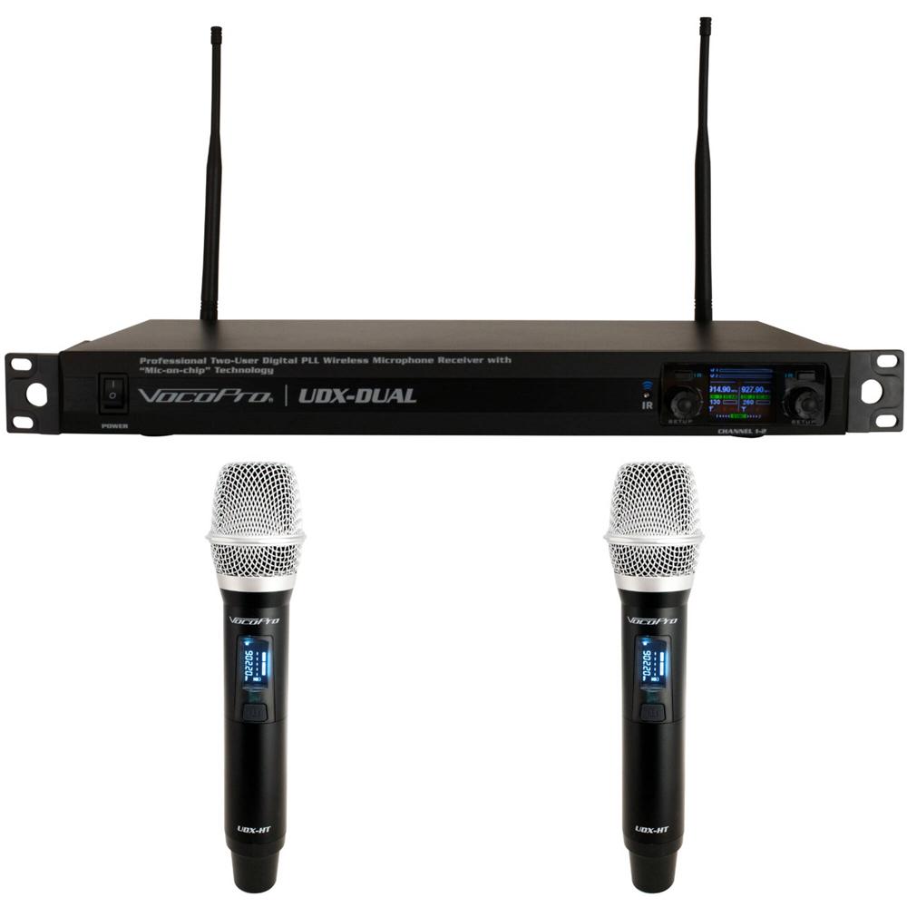 VocoPro UDX-Dual Sistema InalÃ¡mbrico Digital de MicrÃ³fonos de Mano - 2 MicrÃ³fonos InalÃ
