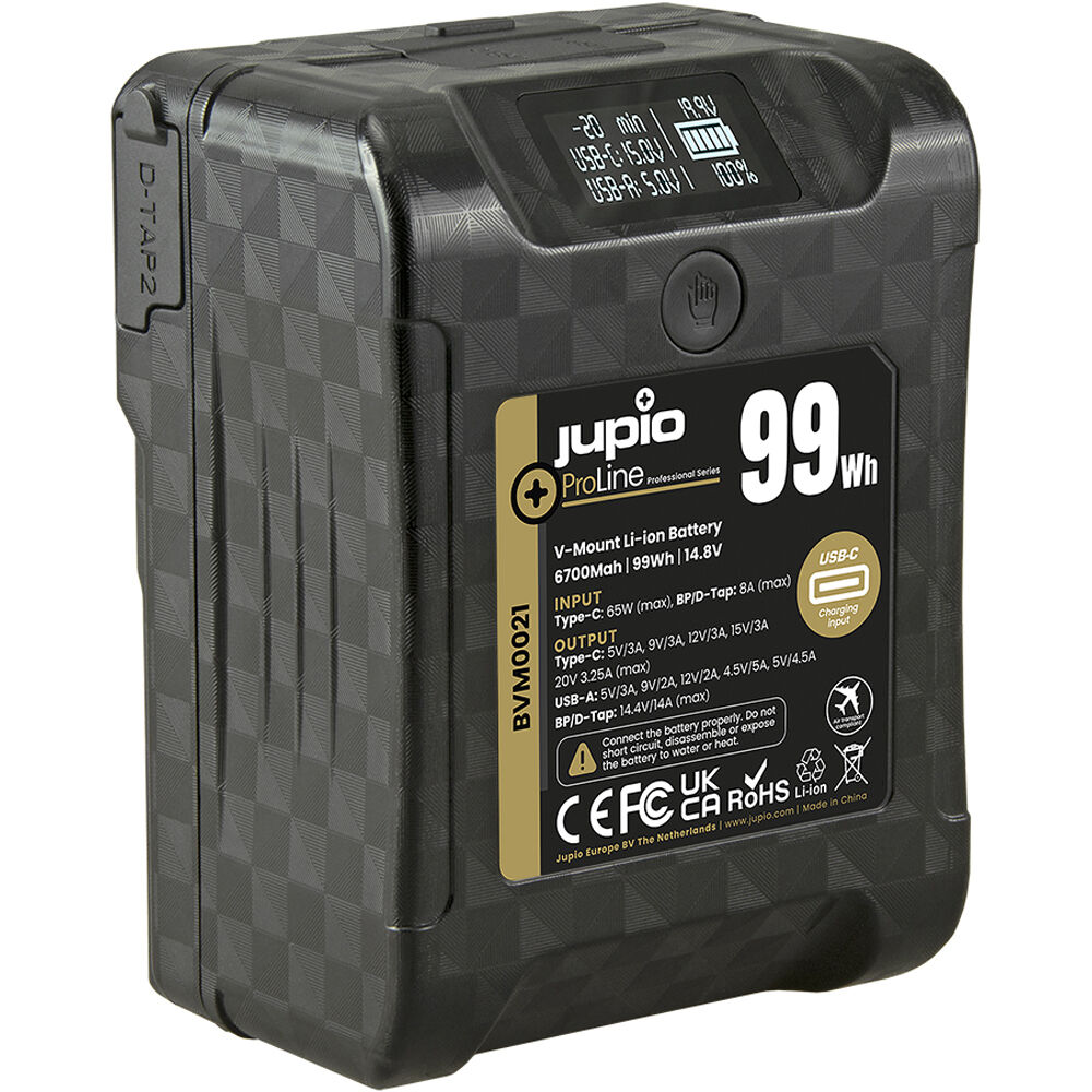 Jupio ProLine Extreme Batería 99Wh V-Mount con Puerto USB-C PD