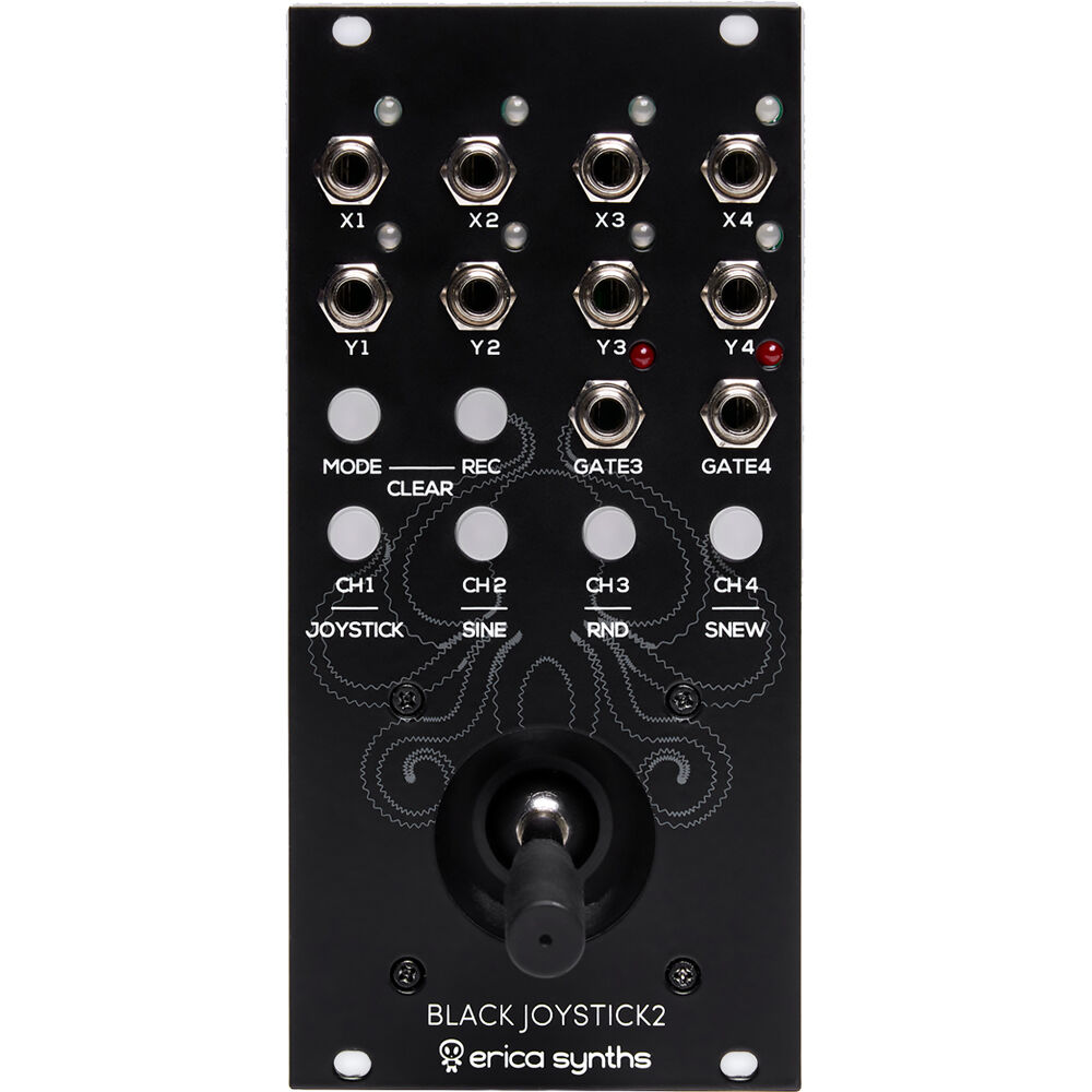 Erica Synths Módulo Eurorack Black Joystick2 4 Canales CV y Fuente de Sonido
