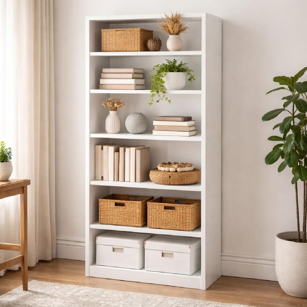 Librero Biblioteca Estante Melamina Color Blanco - Muebleo.pe