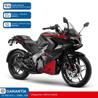 Moto Bajaj Pulsar RS 200 UG - Negro Rojo
