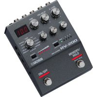BOSS Pedal de Reverb RV-200 con 12 Tipos de Reverb, 127 Memorias de Usuario y Procesamient