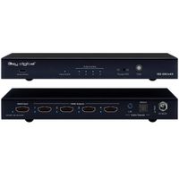 Key Digital Amplificador de Distribución HDMI 1x4 4K con De-Embedding de Audio y Conversi