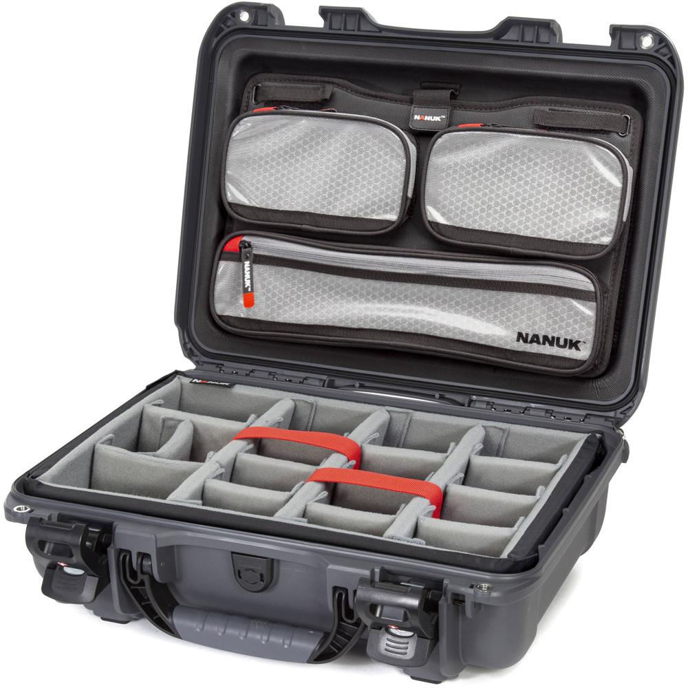 Nanuk 923 Maletín Duro Pro Photo Kit Graphite 16.7L con Divisores Ajustables y Organizado