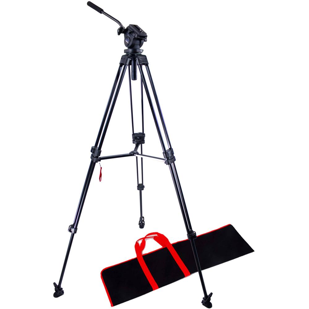 Acebil I-705MX Trípode de Aluminio con Cabezal de Bola de 75mm, Esparcidor de Nivel Medio