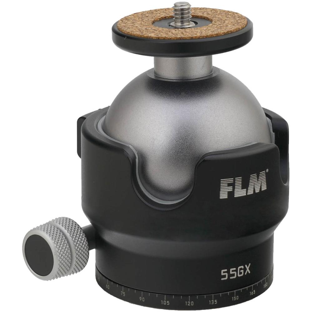 FLM Cabezal de Trípode 55GX Centerball con Capacidad de Carga de 40 kg y Montaje Reversib