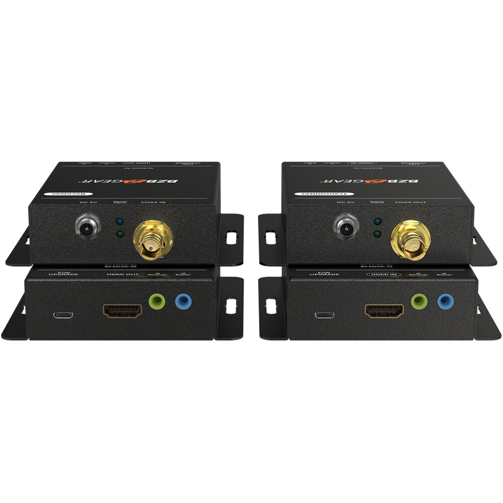 BZBGEAR Extensor HDMI 2.0 4K60 4:4:4 sobre Coaxial con IR Bidireccional