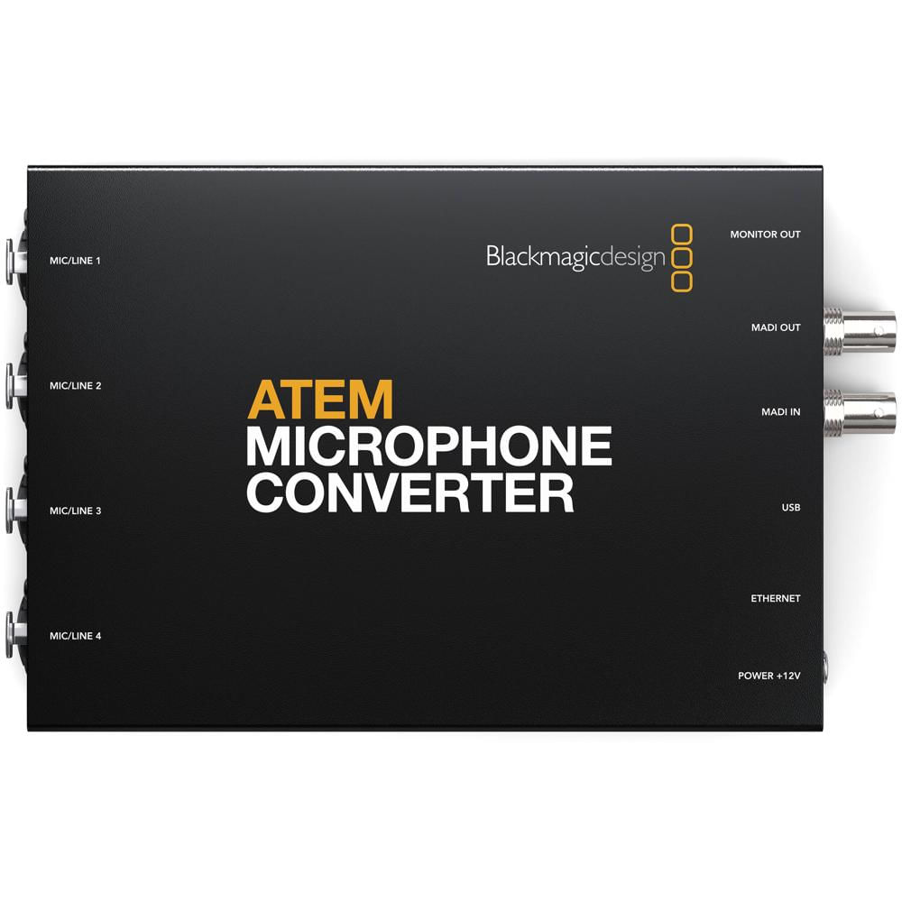 Blackmagic Design ATEM Microphone Converter - Convertidor de Micrófono con 4 Entradas XLR